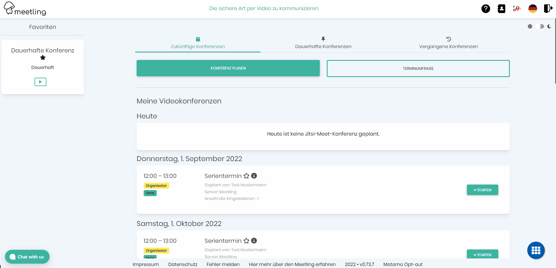 Wie erstellt man eine Videokonferenz ohne Teilnehmerliste?