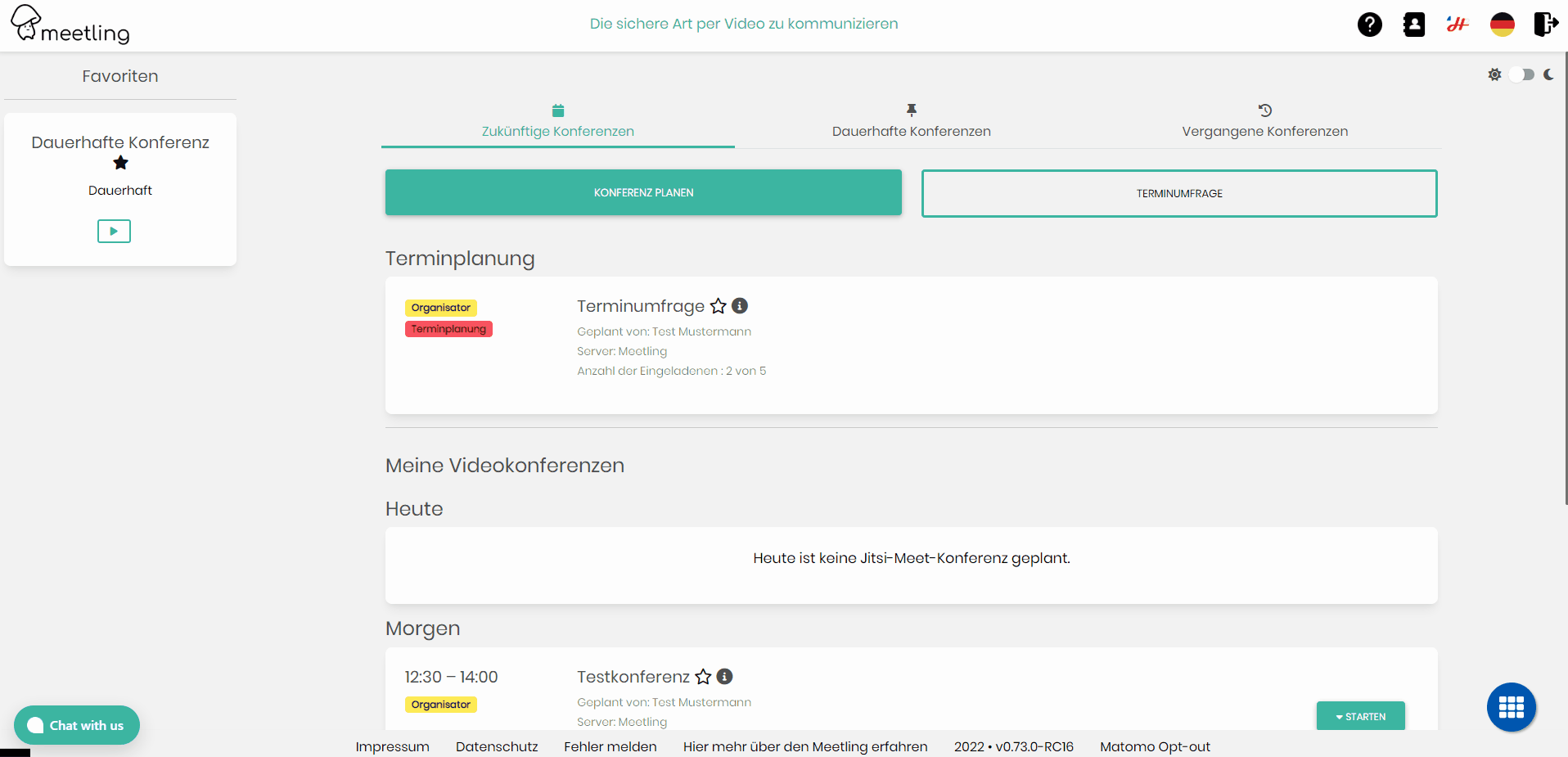 Wie kann man vergangene Videokonferenzen einsehen?